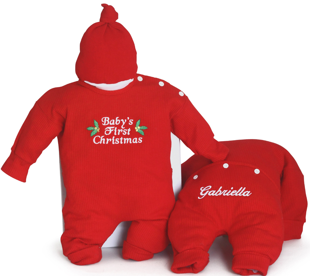 Personalized baby's first christmas outfit best sale